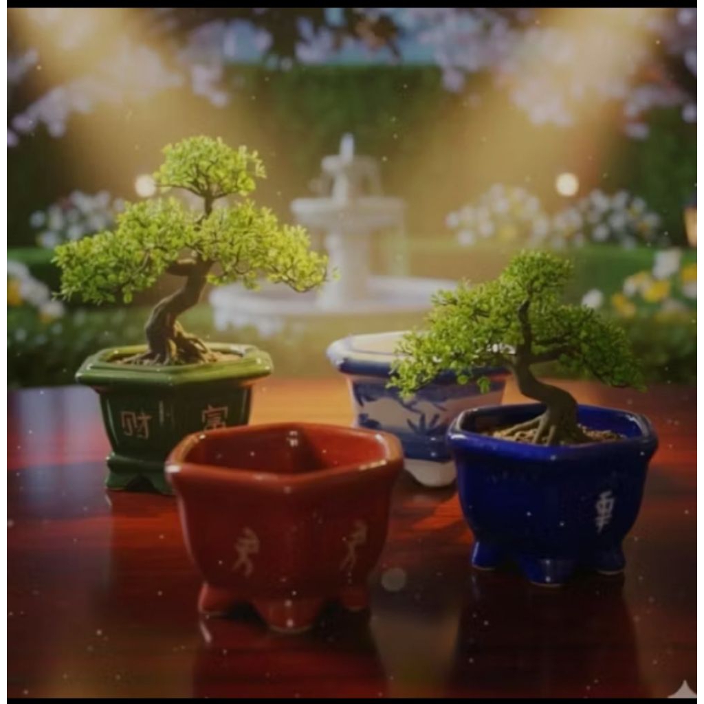 Pot Keramik Tanaman Bonsai Motif Terbaru Pot pohon Bonsai 1Pcs