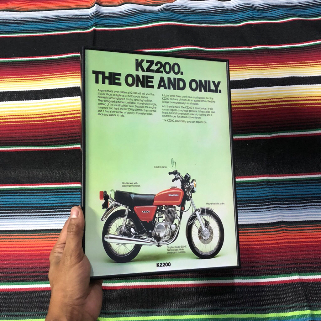 Poster + Frame Blok Kawasaki Binter Merzy , KZ200