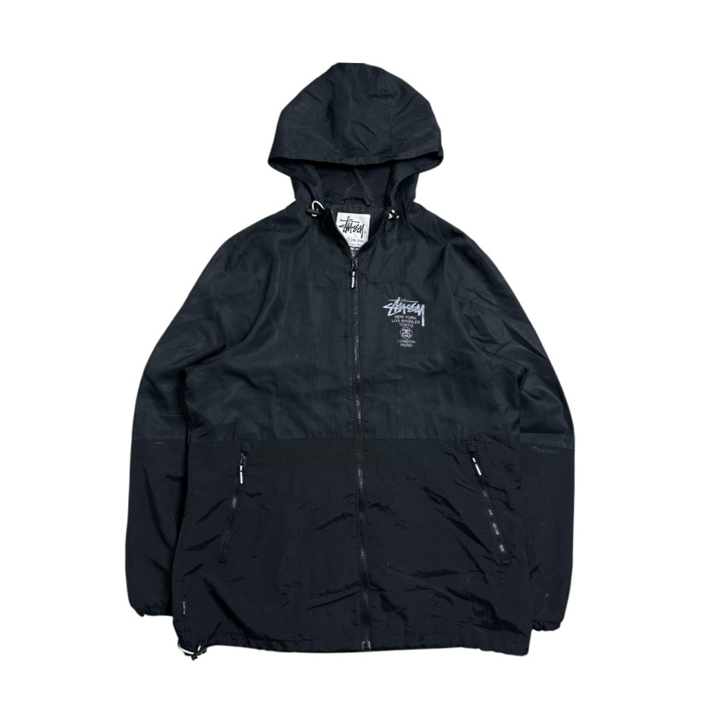 Jaket windbreaker parasut stussy tour  uk L-XL