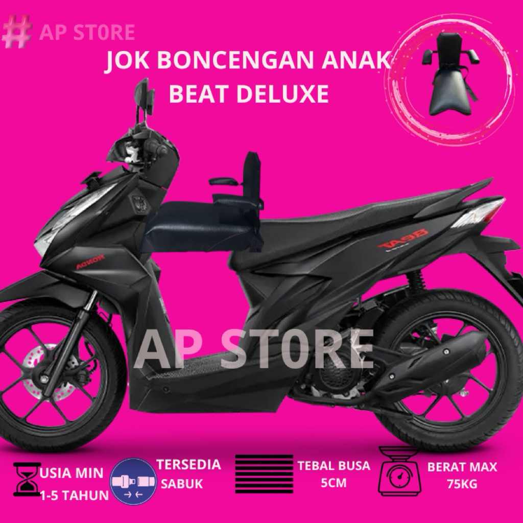 JOK BONCENGAN ANAK DENGAN SANDARAN JOK DUDUKAN ANAK MOTOR BEAT DELUXE