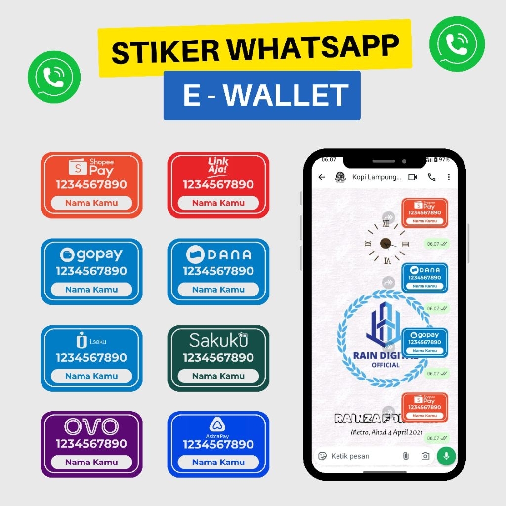 Stiker WA E-Wallet - Stiker Whatsapp E-Wallet - Stiker Whatsapp Nomor E-Wallet