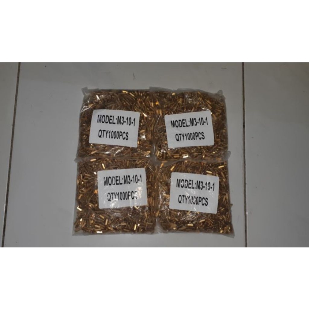 Spacer Kuningan M3 10mm / 1cm PCB – Baut & Mur Lengkap | JALS Elektronik
