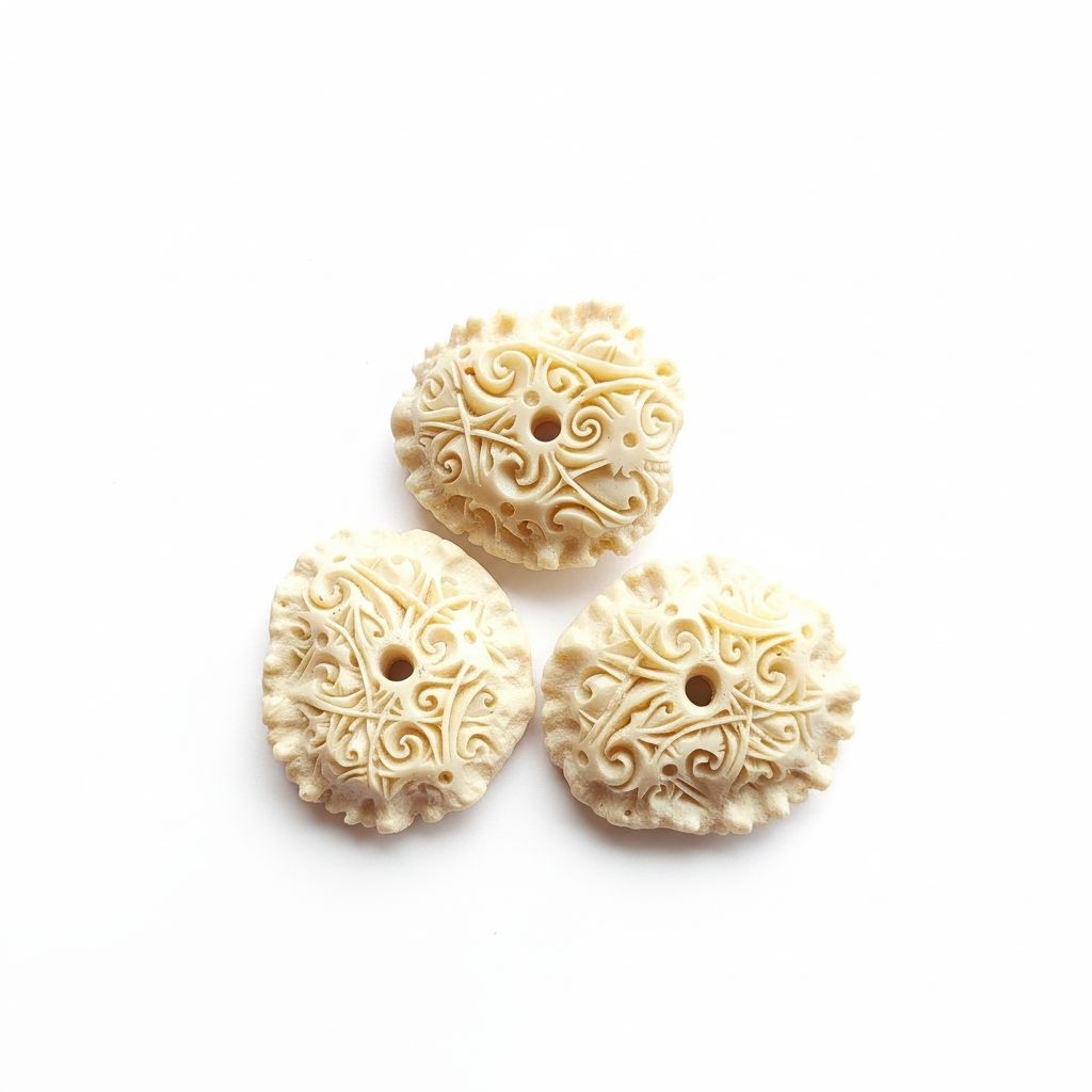 Kancing ukiran dayak / liontin ukiran dayak ( 1 biji )