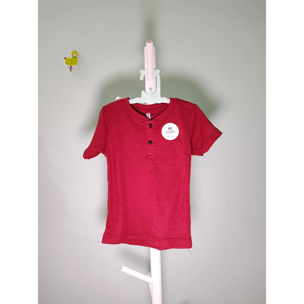 T-Shirt Waffle Atasan Anak Laki-Laki