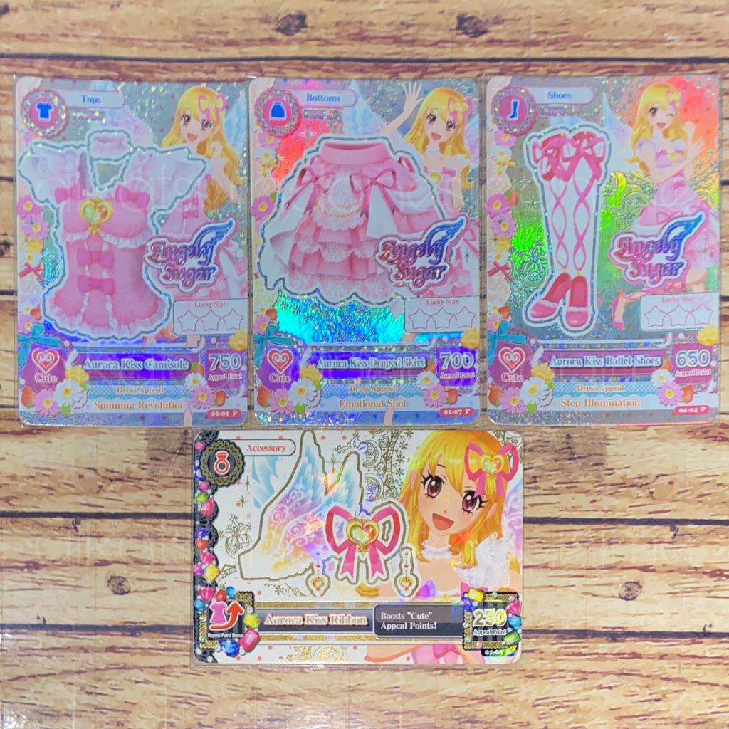 Aikatsu Ichigo Hoshimiya Premium Angely Sugar Aurora Kiss Set with Acc