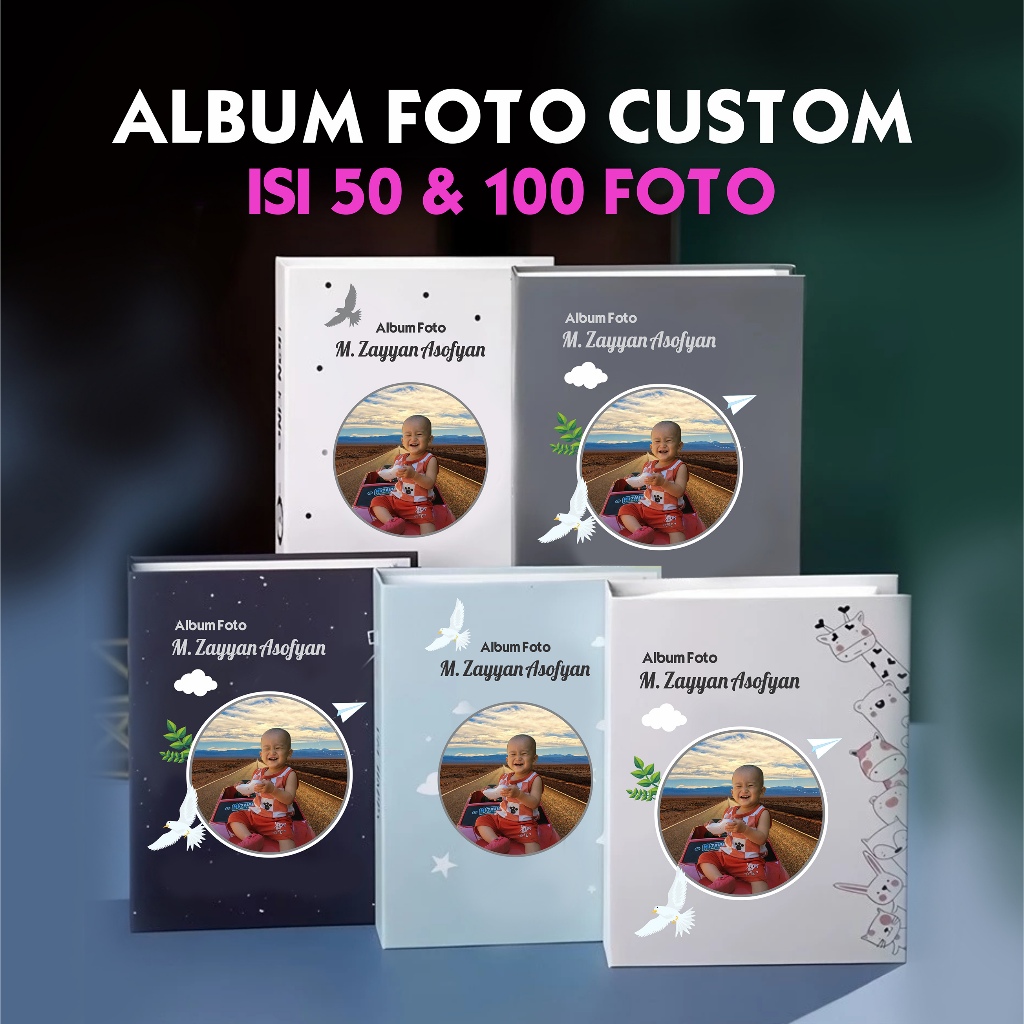 Cetak Album 100 FOTO ukuran 4R Laminasi sudah gratis album foto