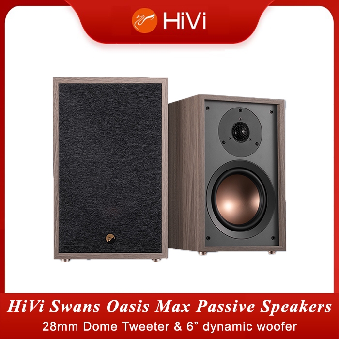 HiVi Swan Oasis Max 2 Way 6" HiFi Passive Bookshelf Speakers