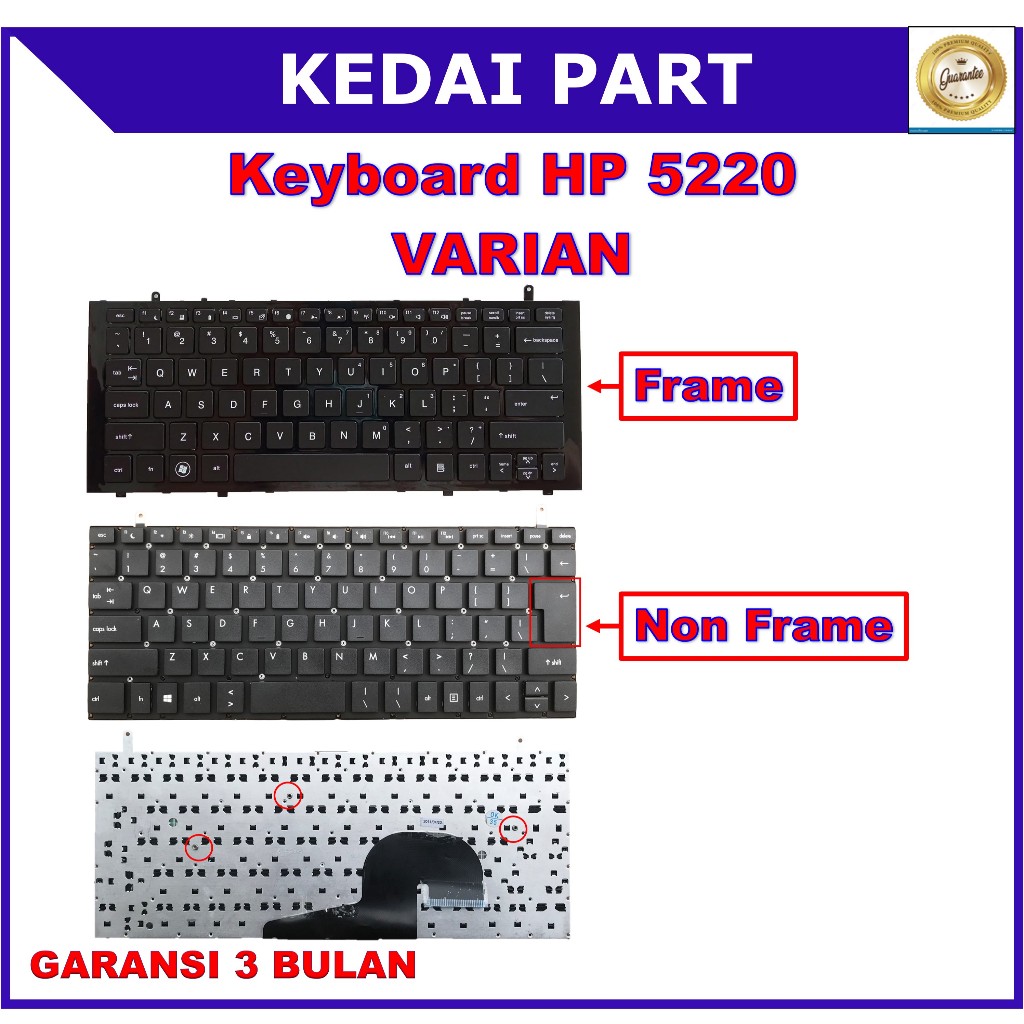 Keyboard HP Probook 5520 5520M 5220 5220M