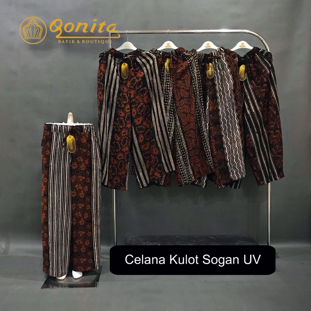 [LC 86] QONITA DASTER KULOT SOGAN UV BATIK CAP PEKALONGAN