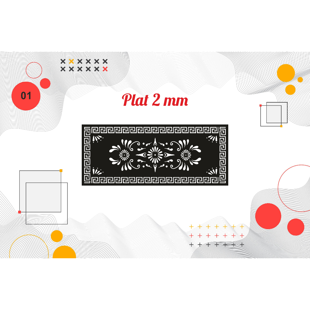 Laser Plat Pagar, Ornamen Pagar, Krawangan, Plat Cnc, Plat Cutting, Plat Laser Cutting, type 01
