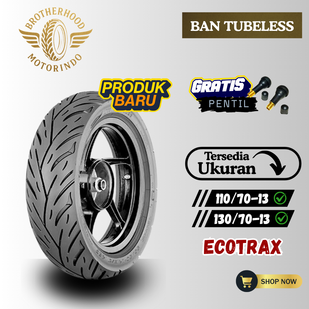 BAN IRC ECOTRAX TUBELESS (110/70-13 / 130/70-13) BAN IRC / BAN RING 13 / BAN TUBLES RING 13 / BAN MO
