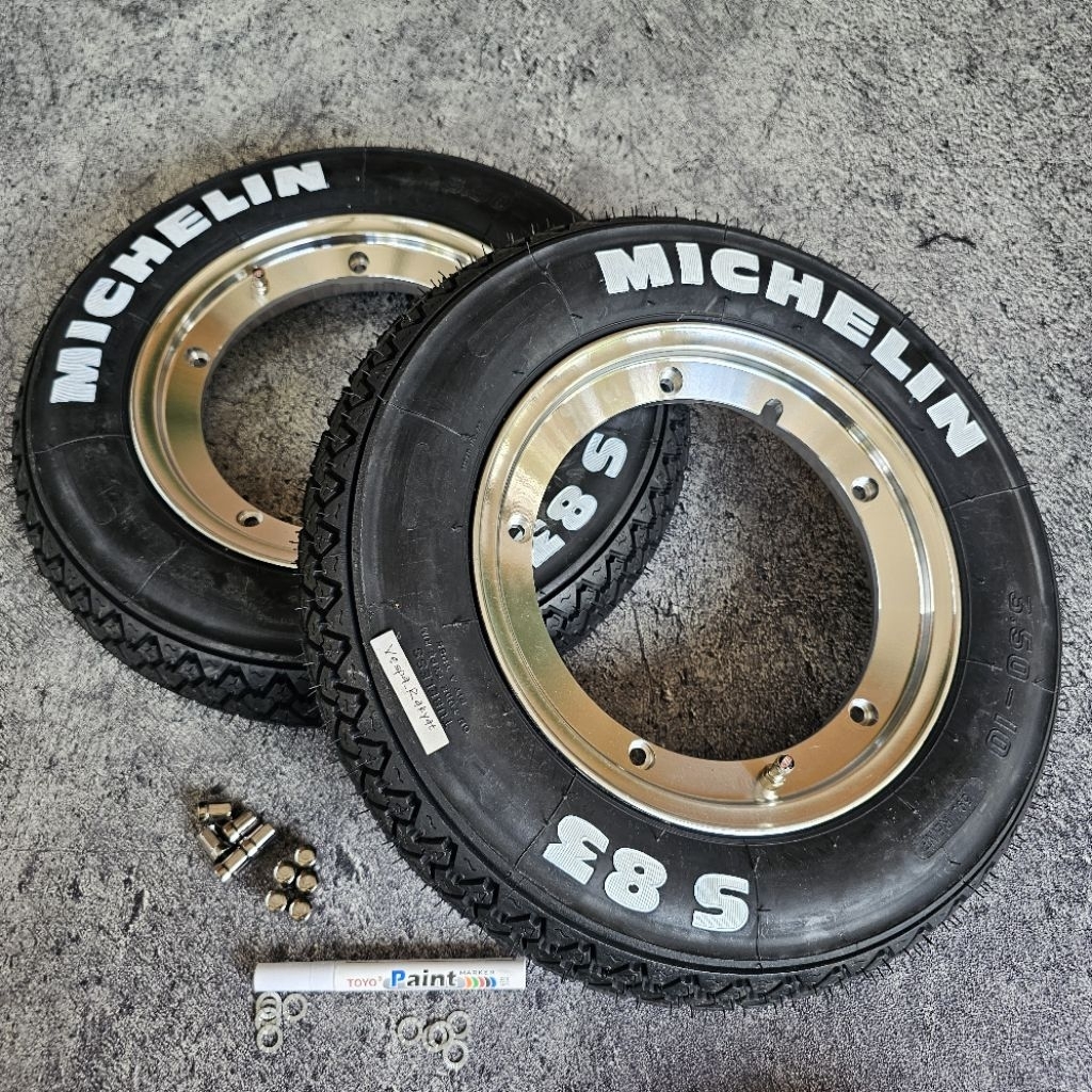 Velg Sip Afr x Ban Michelin S83 Ban Velg Tubeless Vespa Super Sprint Px Excel 3.50 ring 10 BIJIAN 1 