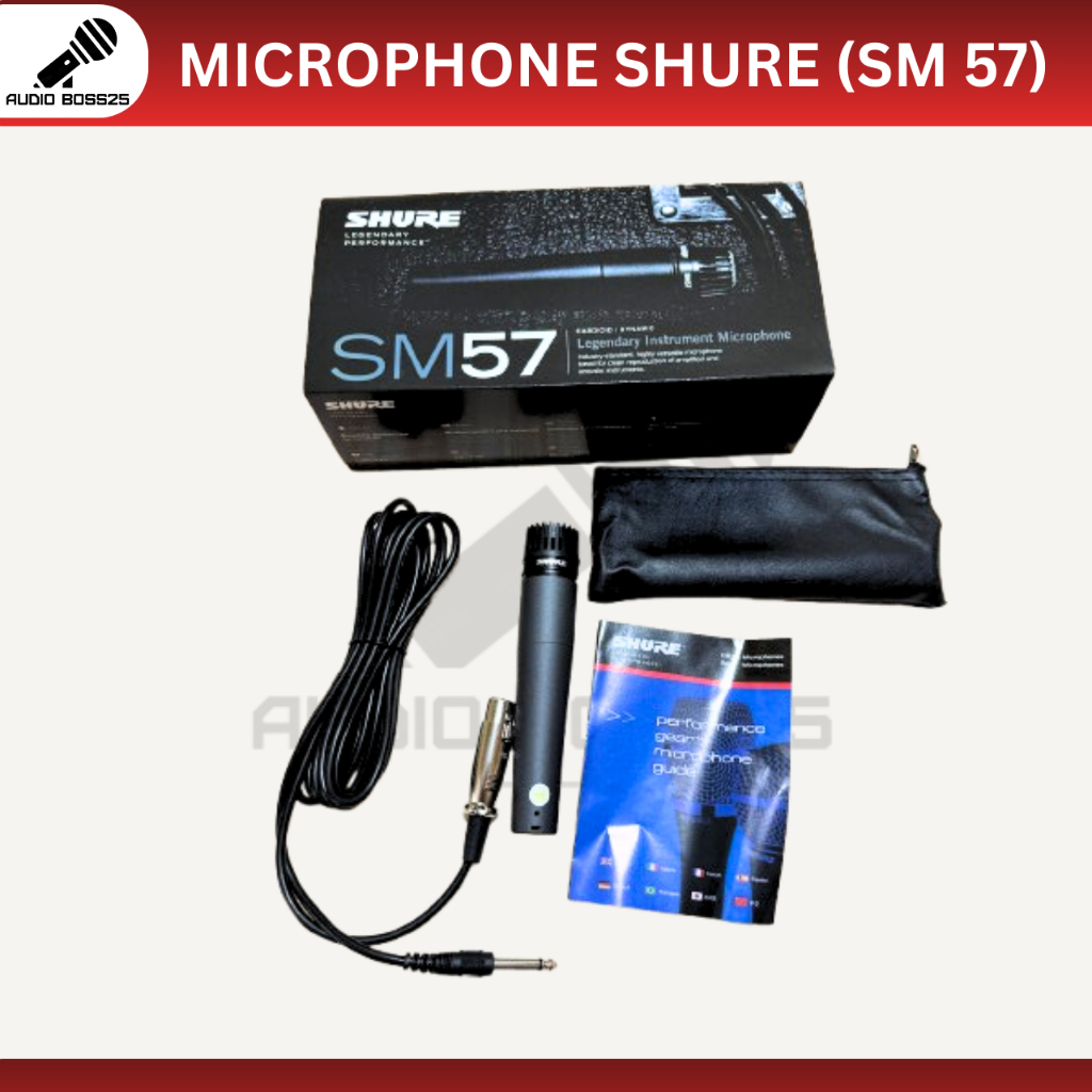Audio Boss Mic Kabel SM 57 / Mic Instrumen Cable SM57 / Mic Vocal SM-57 / Mic Gendang SM - 57