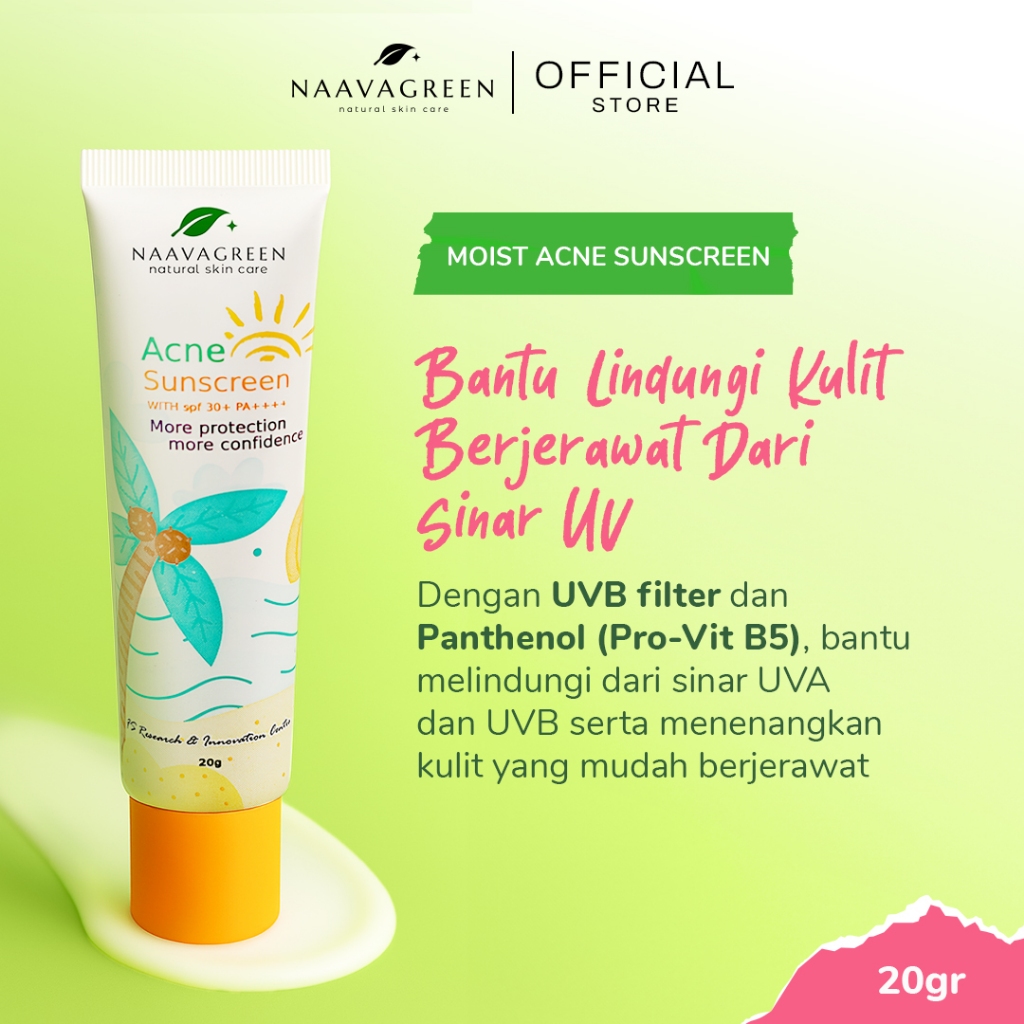 Naavagreen Sunscreen Acne / Jerawat / Tirai/ Sunblock