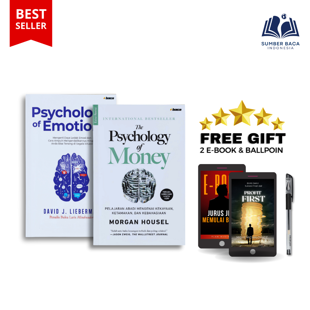 The Psychology of Money + The Psychology of Emotions | Buku Psikologi & Keuangan | Sumber Baca Indon