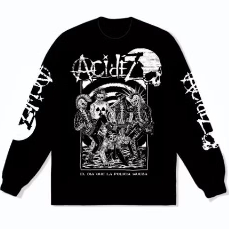 kaos band punk lengan panjang acidez