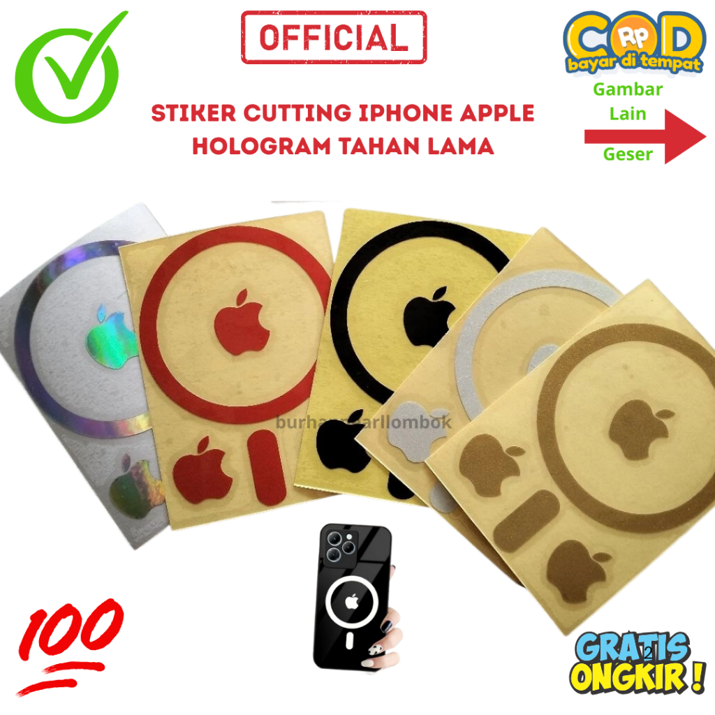 Logo Apel Iphone Stiker Apple Hp Laptop Motor Mobil Stiker Stiker Apple