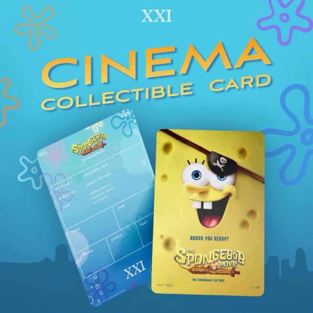 Official The Spongebob Movie Collectible Card, Cinema XXI