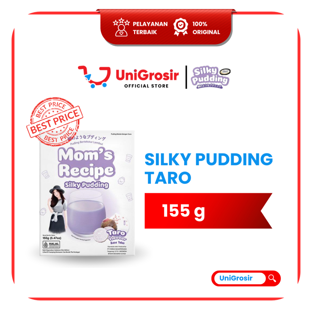 [UniGrosir] SILKY PUDDING FORISA TARO MOM'S RECIPE PUYO  SUSU PUDING  ~ 155 g