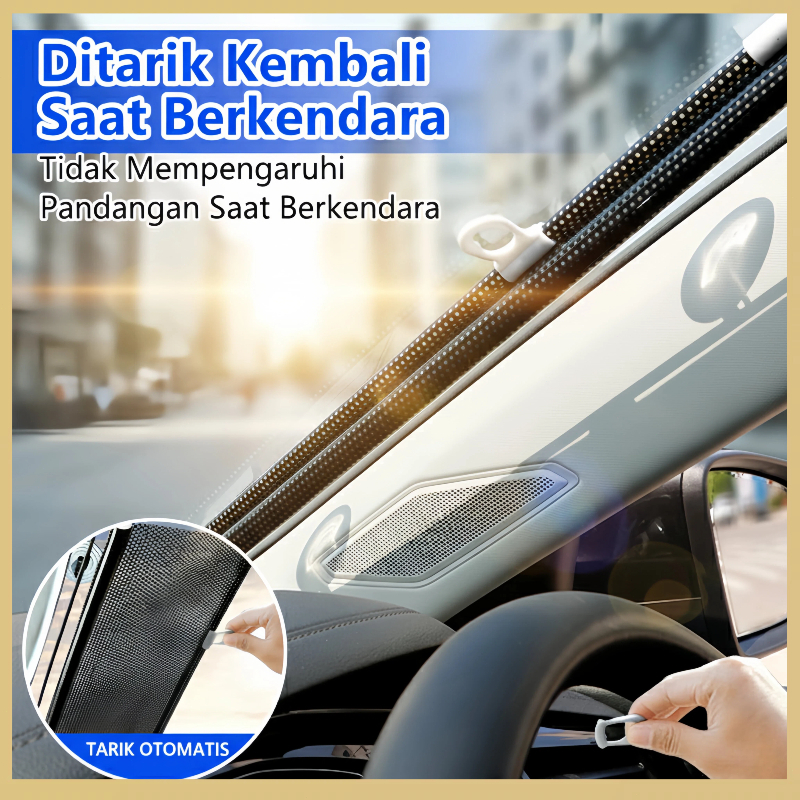 Tirai Gulung Multifungsi | Krey Jendela Mobil & Rumah | Sunshade Otomatis Kantor Anti Panas