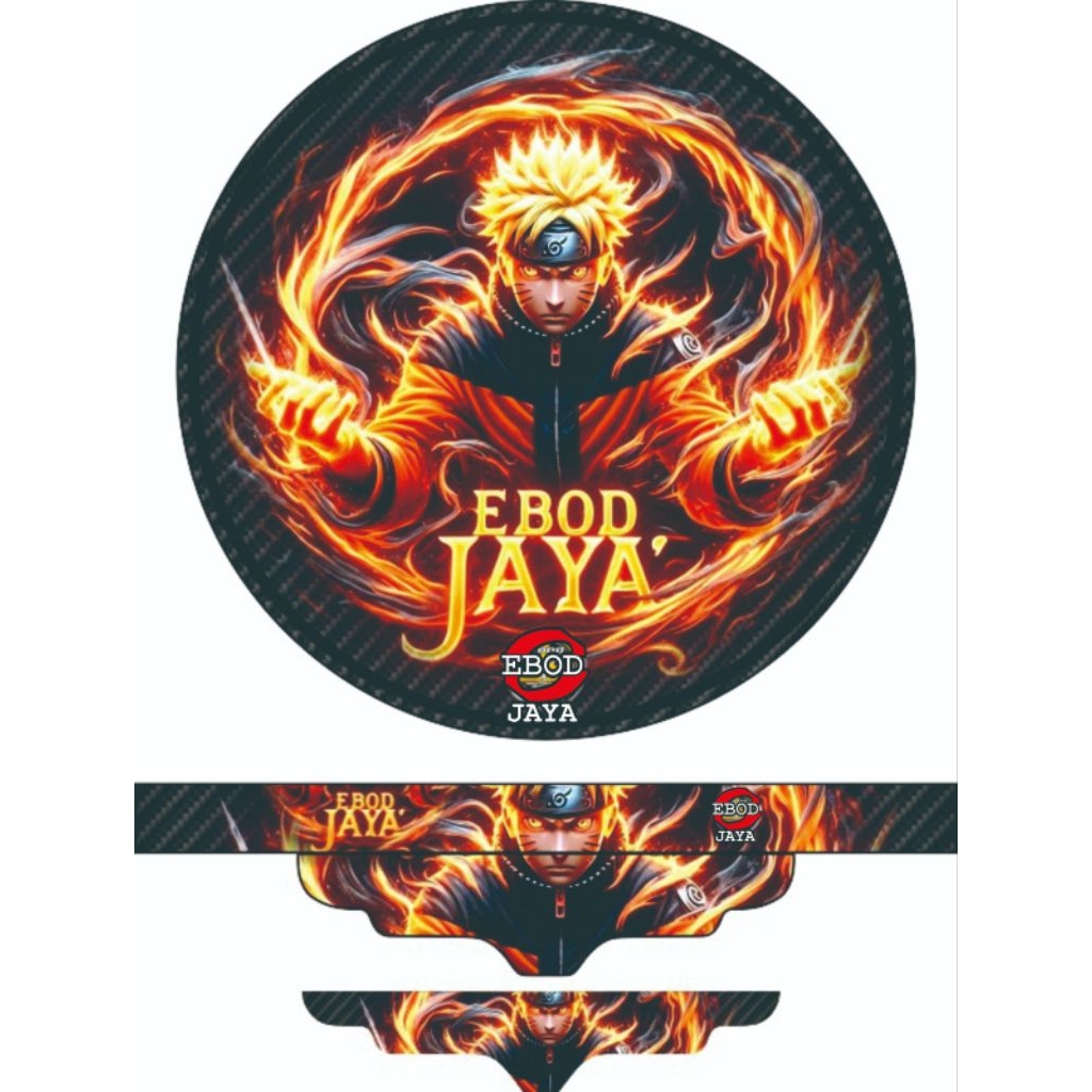 sticker decal sangkar burung murai NO2 motip naruto