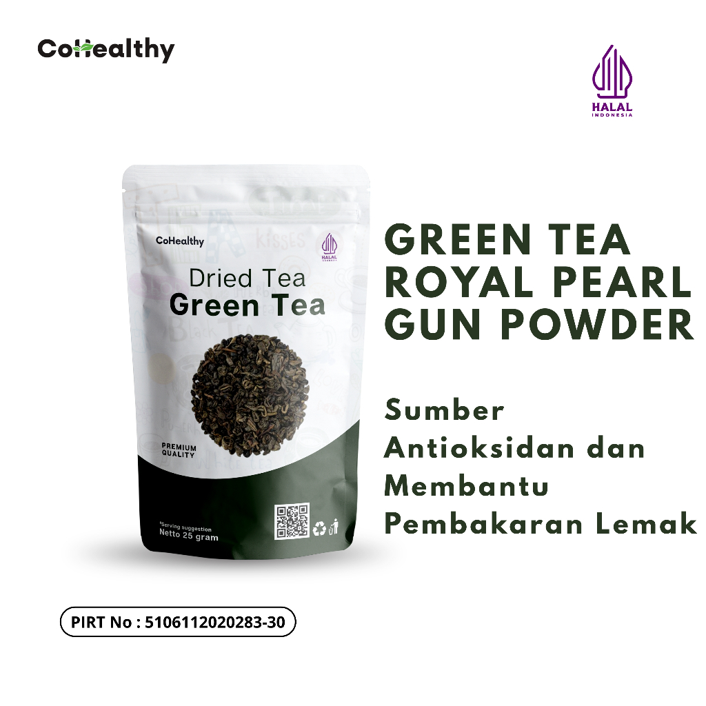 CoHealthy Green Tea Teh Hijau Murni Untuk Diet & Teh Detoks 25 gram