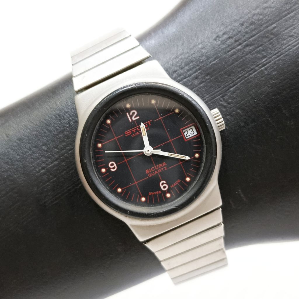 Jam Tangan Stunt Sicura Military 8500 by Breitling Quartz Watch Langka Vintage Antik Kuno Original