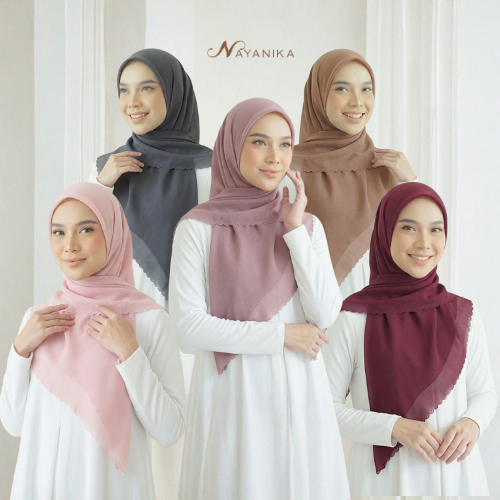 Nayanika Chassia Hijab Voal Square Lasercut 115x115cm