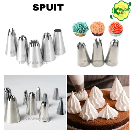 Spuit Penghias Kue / Spuit Churos / Spuit Kue / Nozel