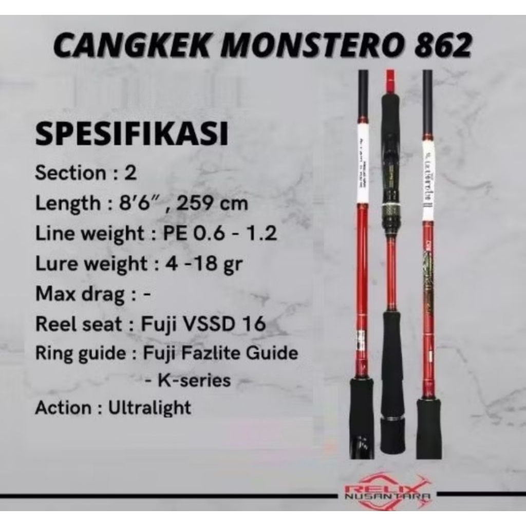 Joran Relix Nusantara Jagero Monstero 862