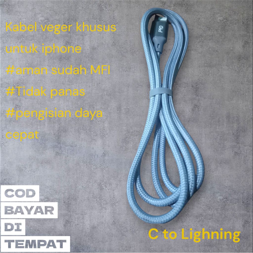 kabel untuk iphone c to lightning veger
