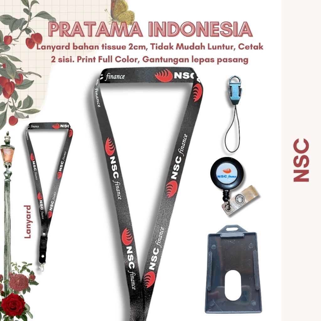 READY LANYARD / TALI IDCARD NSC FINANCE HITAM | GANTUNGAN IDCARD NSC FINANCE HITAM | STOK MELIMPAH H