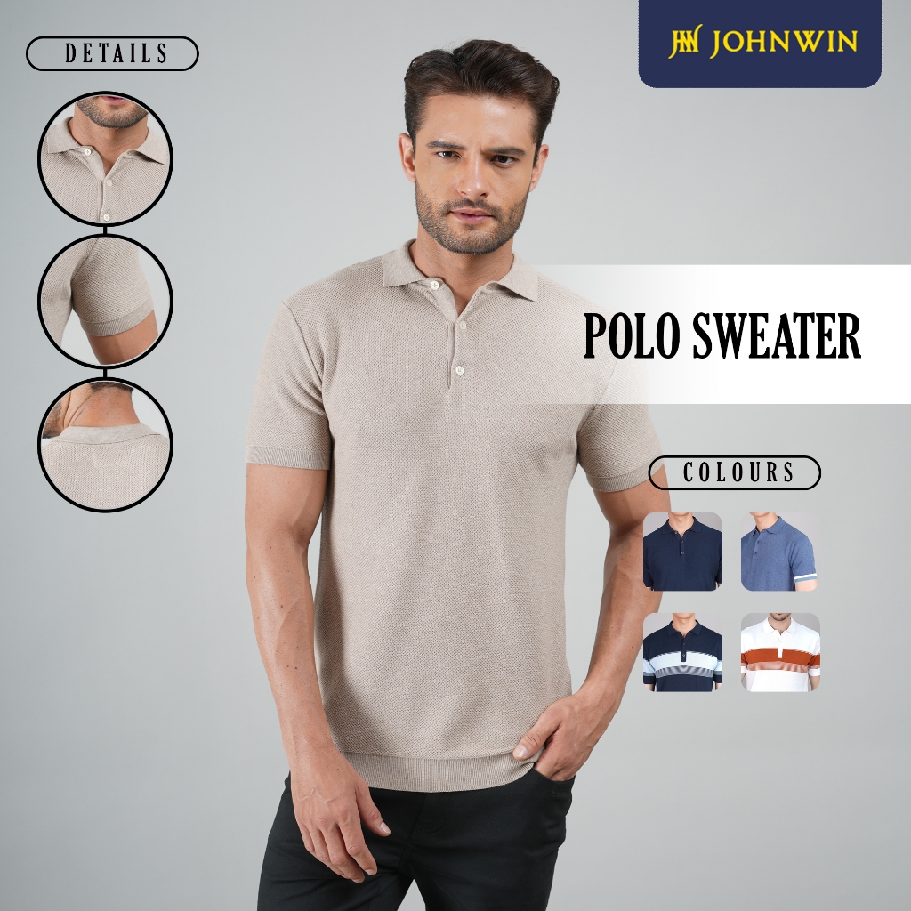 Johnwin - Polo Sweater - Polo Shirt - Kaos Polo - Cream - Polos - ASW.663.D049.001.C