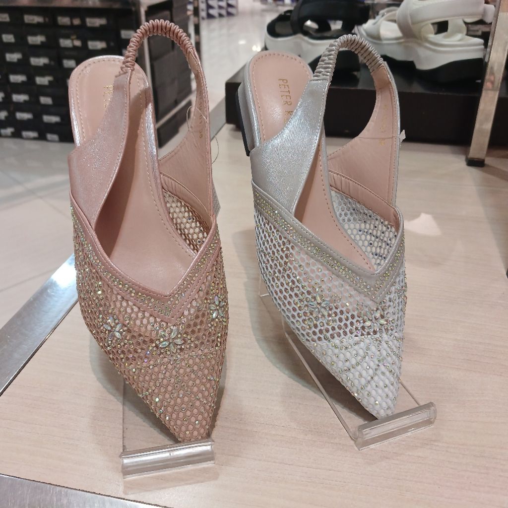 sepatu sandal wanita pesta slingback heels 3cm PETER KEIZA ori e001