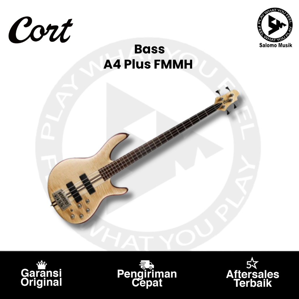 Cort A4 Plus FMMH Bass Artisan Series Open Pore Natural Original