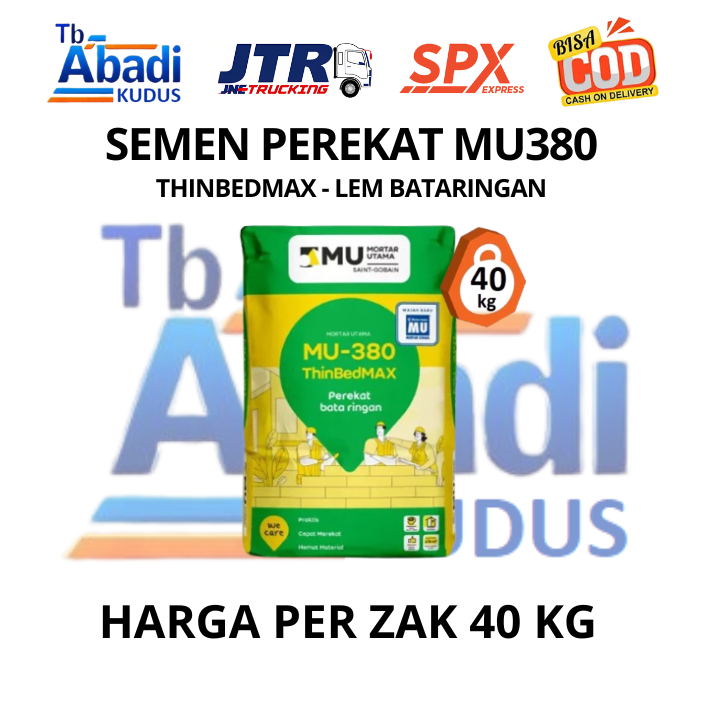 SEMEN MU380 - Mortar Utama MU 380 Perekat Bata Ringan 40 kg