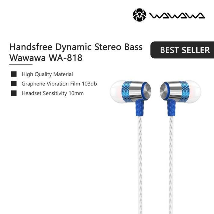 WAWAWA WA-818 Dynamic Stereo Bass Headset with Premium TPE and Powerfull Sounding