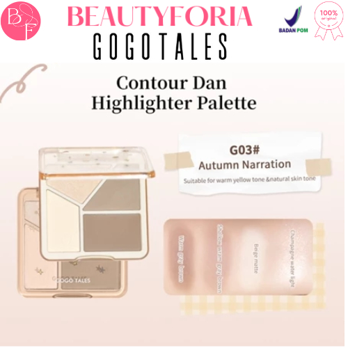 GOGO TALES contour dan highlighter palette nose shadow powder