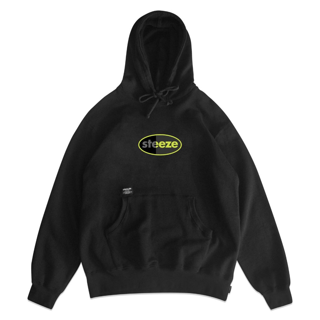 STEEZE.LTD - NINETY FIVE PULLOVER HOODIE BLACK