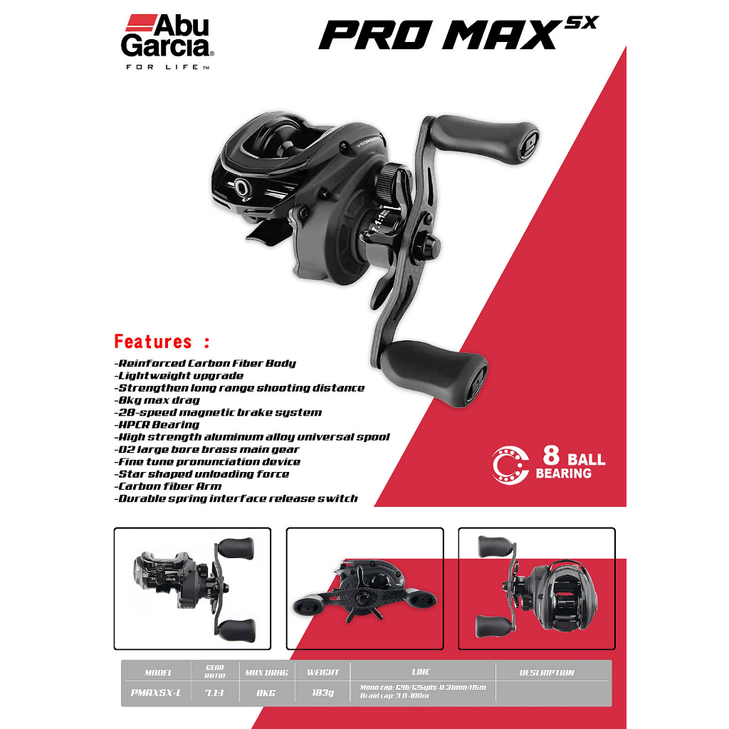 reel bc ABU GARCIA PROMAX SX PMAXSX-L handle kiri