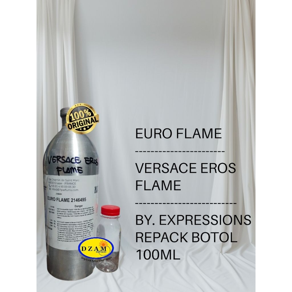 EURO FLAME/VERSACE EROS FLAME BY.EXPRESSIONS REPACK BOTOL 100ML BIBIT MURNI.
