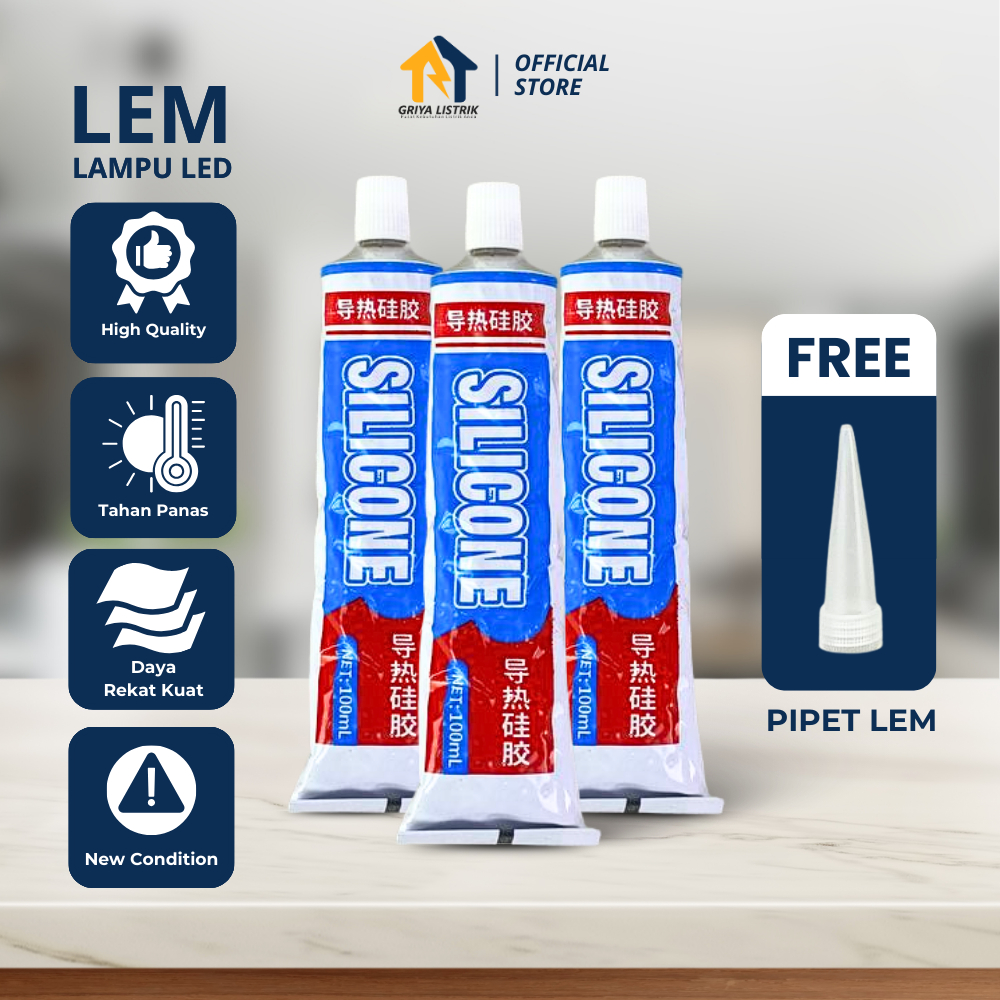 Griya Listrik Lem PCB Silicone Thermal | Perekat PCB LED & Heatsink Tahan Panas, Cepat Kering, Daya 
