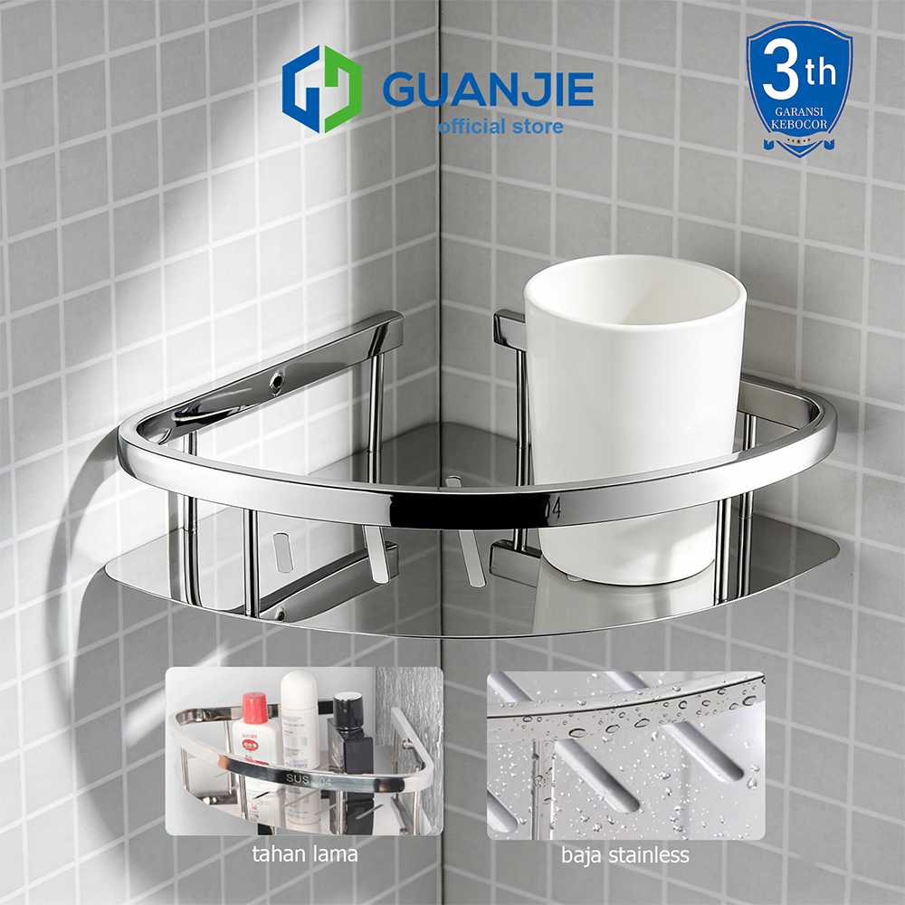 GUANJIE - Rak gantung serbaguna Dinding rak sudut Stainless Steel Rak Bumbu Dapur Stainless Steel ra