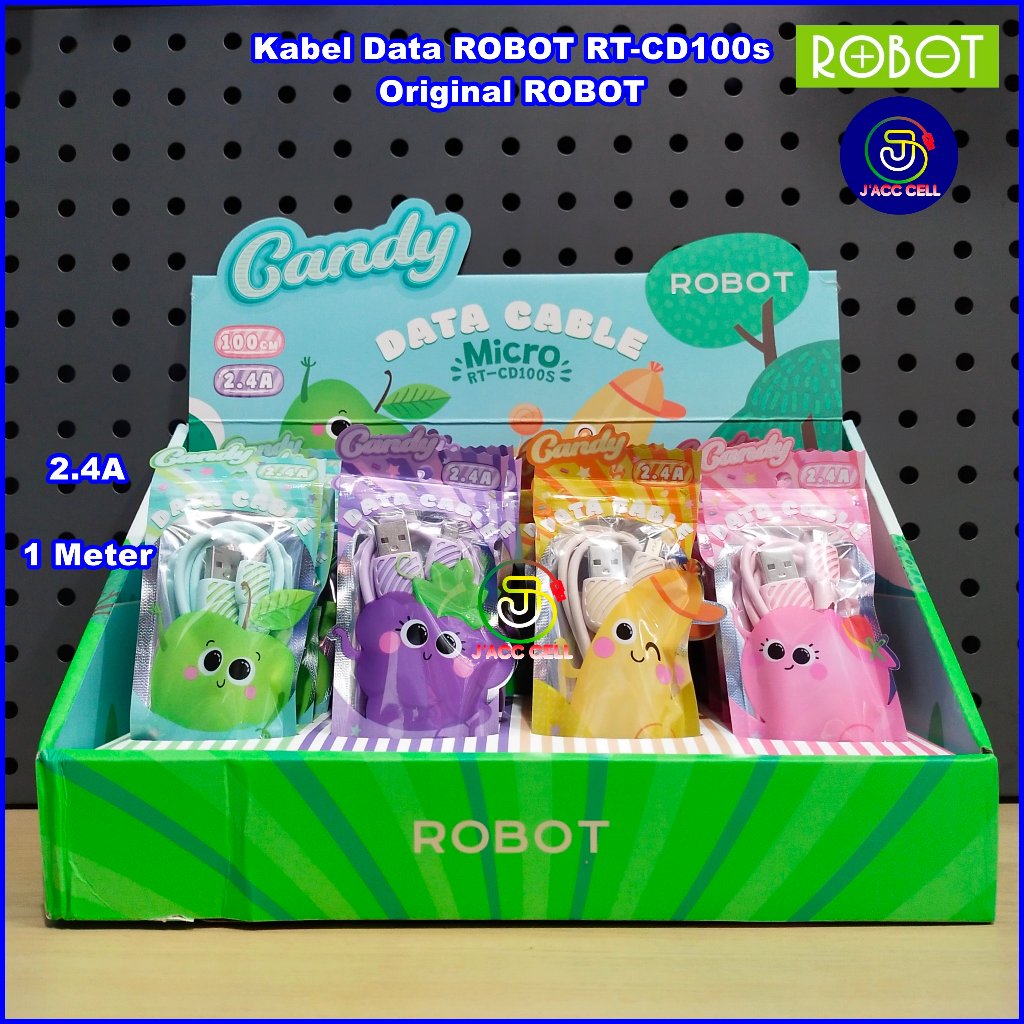 (Grosir) Kabel Data Robot RT-CD100S 2.4A Micro USB RT CD100 Fast Charging RT CD 100s Original ROBOT
