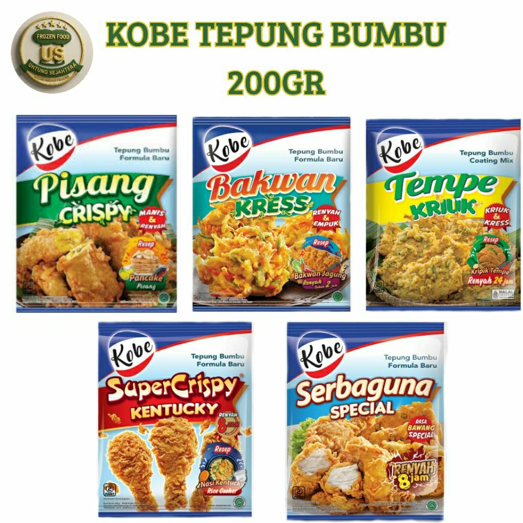 Kobe Tepung Bumbu 200gr Kobe Tepung Bumbu Kentucky Super Crispy 200gr Tepung Bumbu serbaguna 200gr T