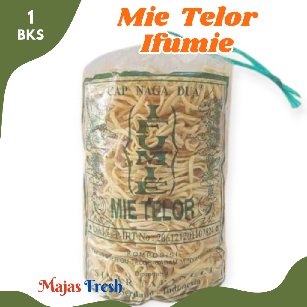 MIE TELOR IFUMIE Kering - Ifu Mie Mi Telur Kering Medan Cap Naga Dua | isi 5 Pcs - 500gr [ Harga Per