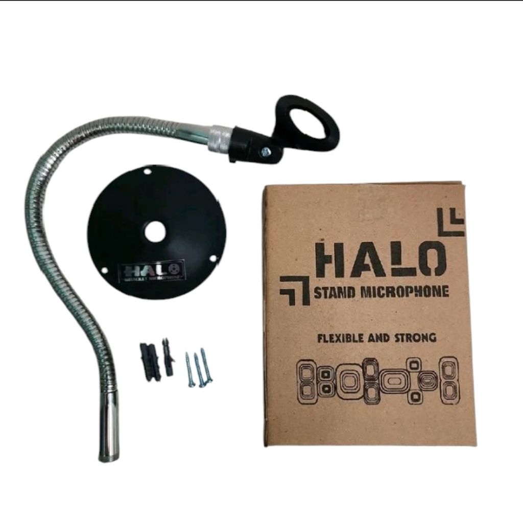 Stand Mic Adzan Halo Besi Fleksibel Dinding