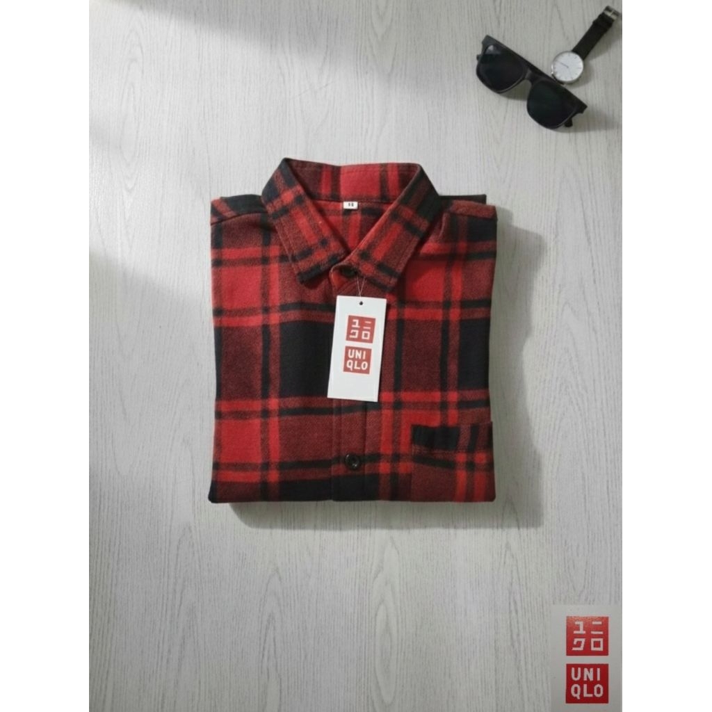 Kemeja Anak Laki-Laki Motif Kotak Uniqlo usia 10-13 tahun/ Kemeja Anak Korean Style/Kemeja anak baha