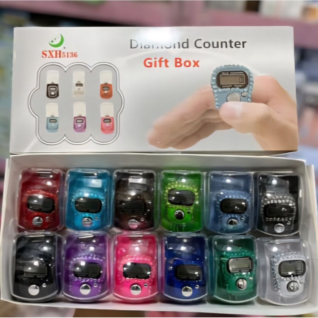 TASBIH SWAROSKY Mutiara Alat Hitung Digital + Box