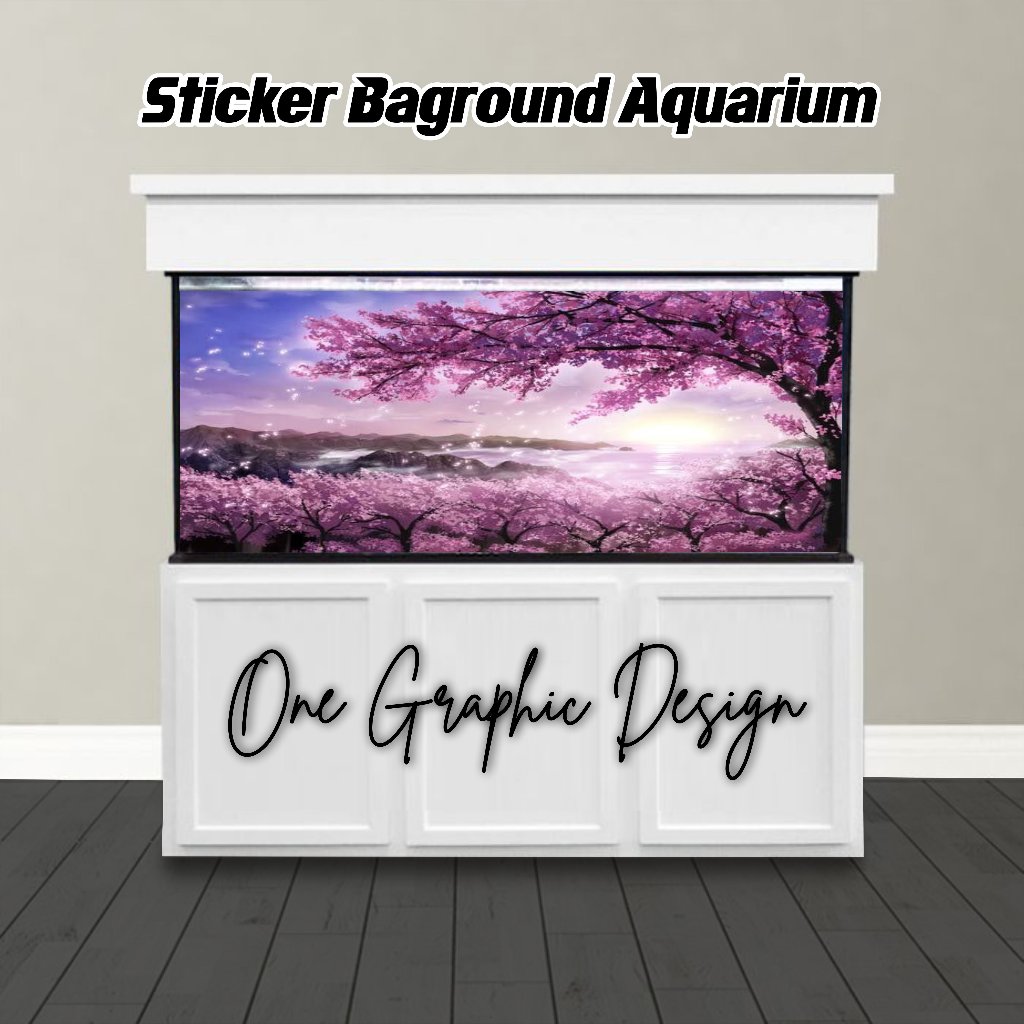 Background Aquarium, Stiker Aquarium , Wallpaper Aquarium, Aquascape, Stiker Aquarium Belakang